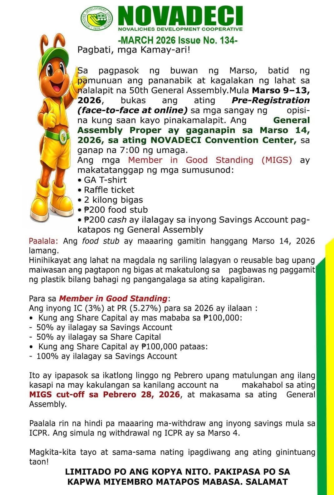 NOVADECI News Gram March 2026 — page 1
